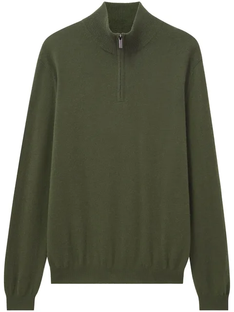 half-zip cashmere jumper