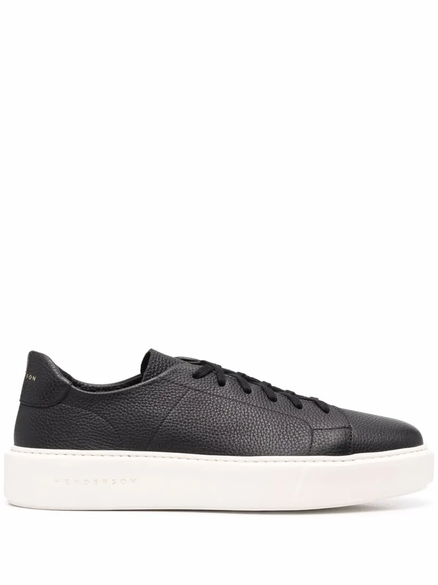 pebbled low-top sneakers 1