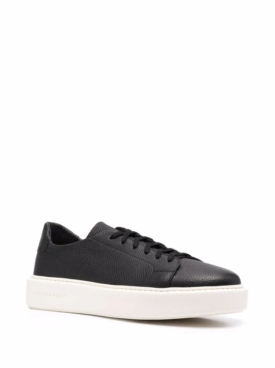 pebbled low-top sneakers 3