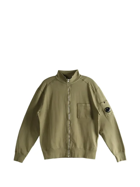 light fleece zip-up sweatshirt