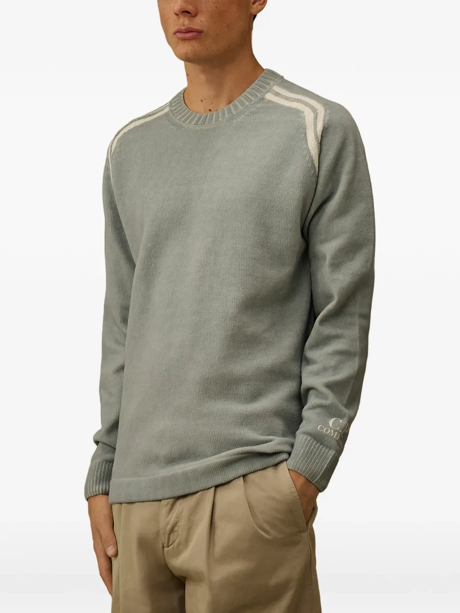 stripe-detail crew-neck sweater 5