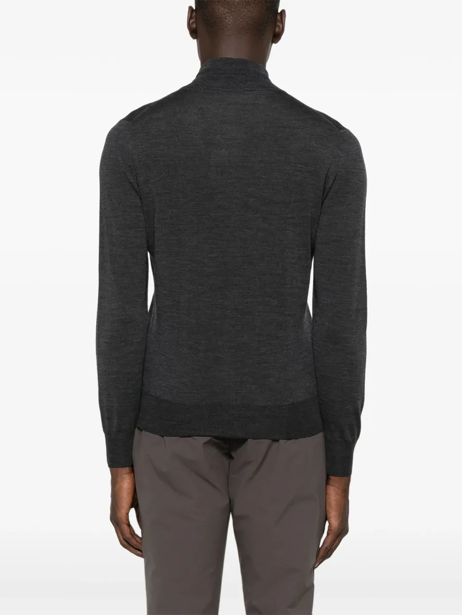zip-front wool cardigan 7