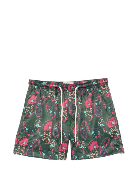 paisley-print drawstring swim shorts