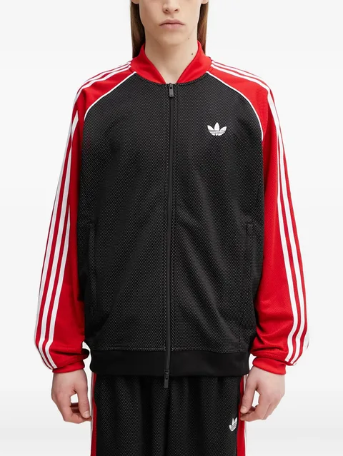 SST logo-stripes zip-up sweatshirt