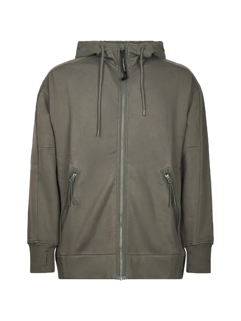 Goggle zip-up sweatshirt