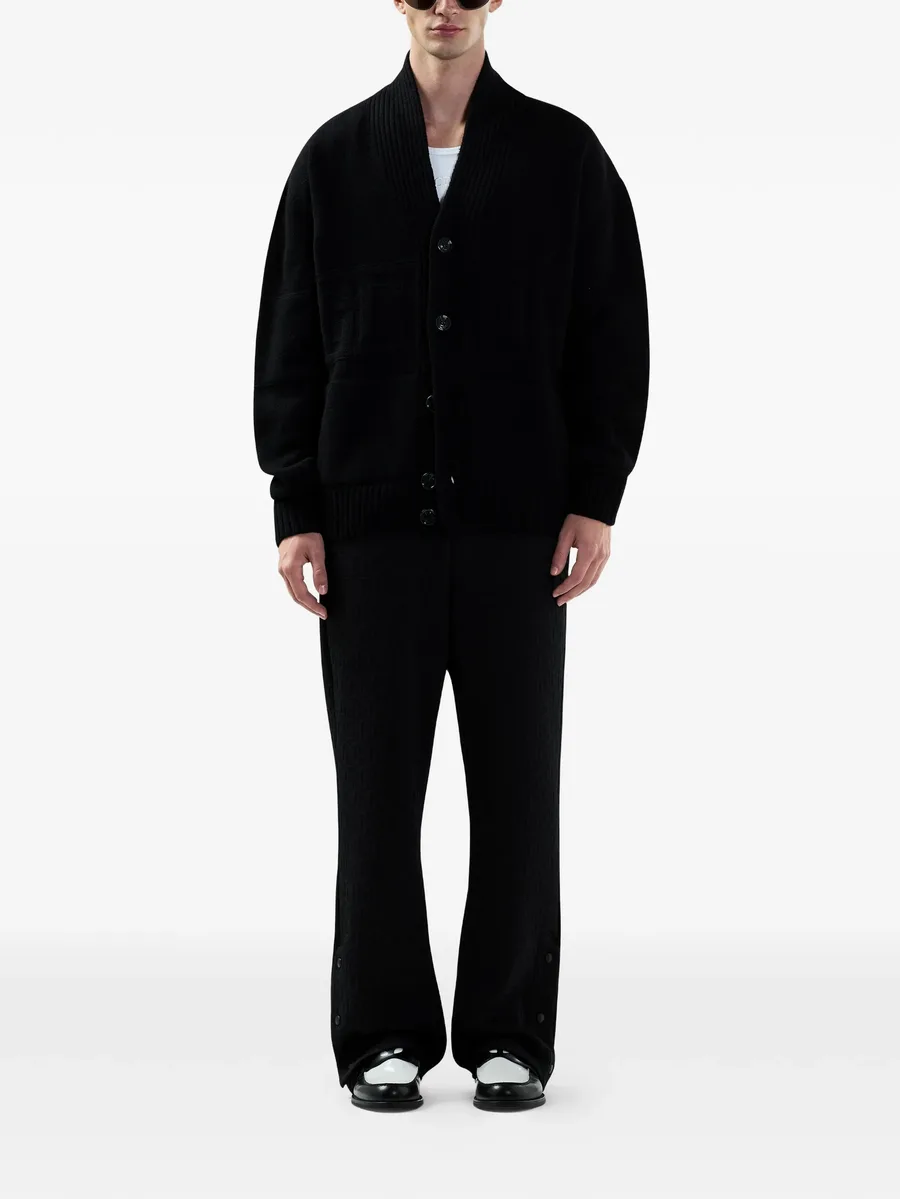 shawl-collar buttoned cardigan 3