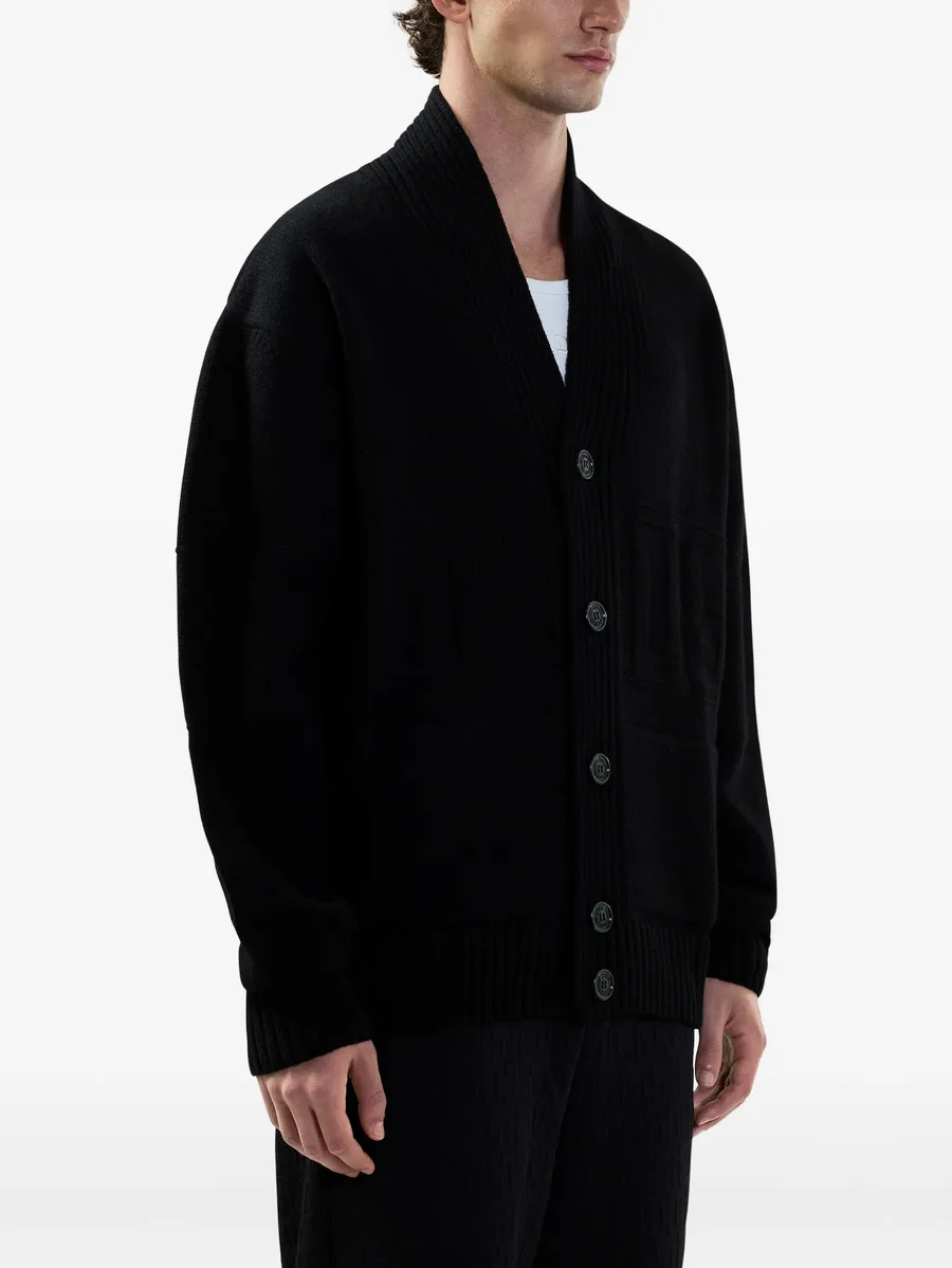 shawl-collar buttoned cardigan 8