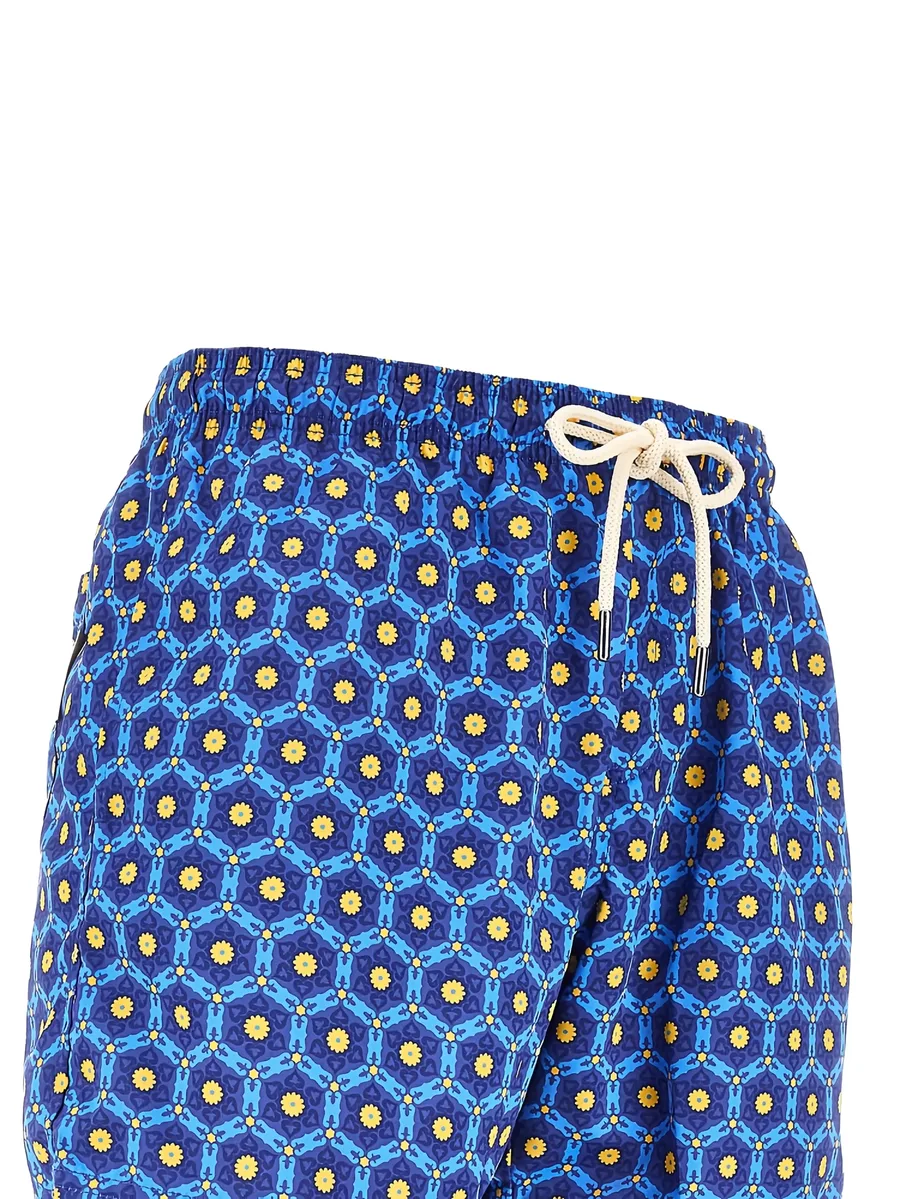 geometric-print drawstring swim shorts 4