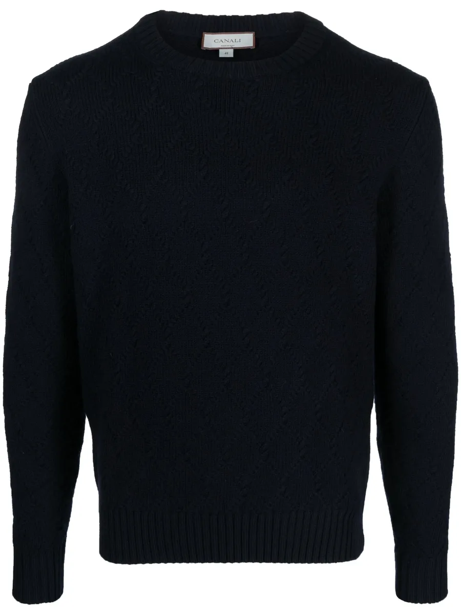 crew-neck merino wool jumper 1