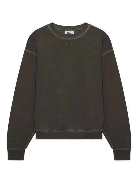 logo-patch crew-neck sweater