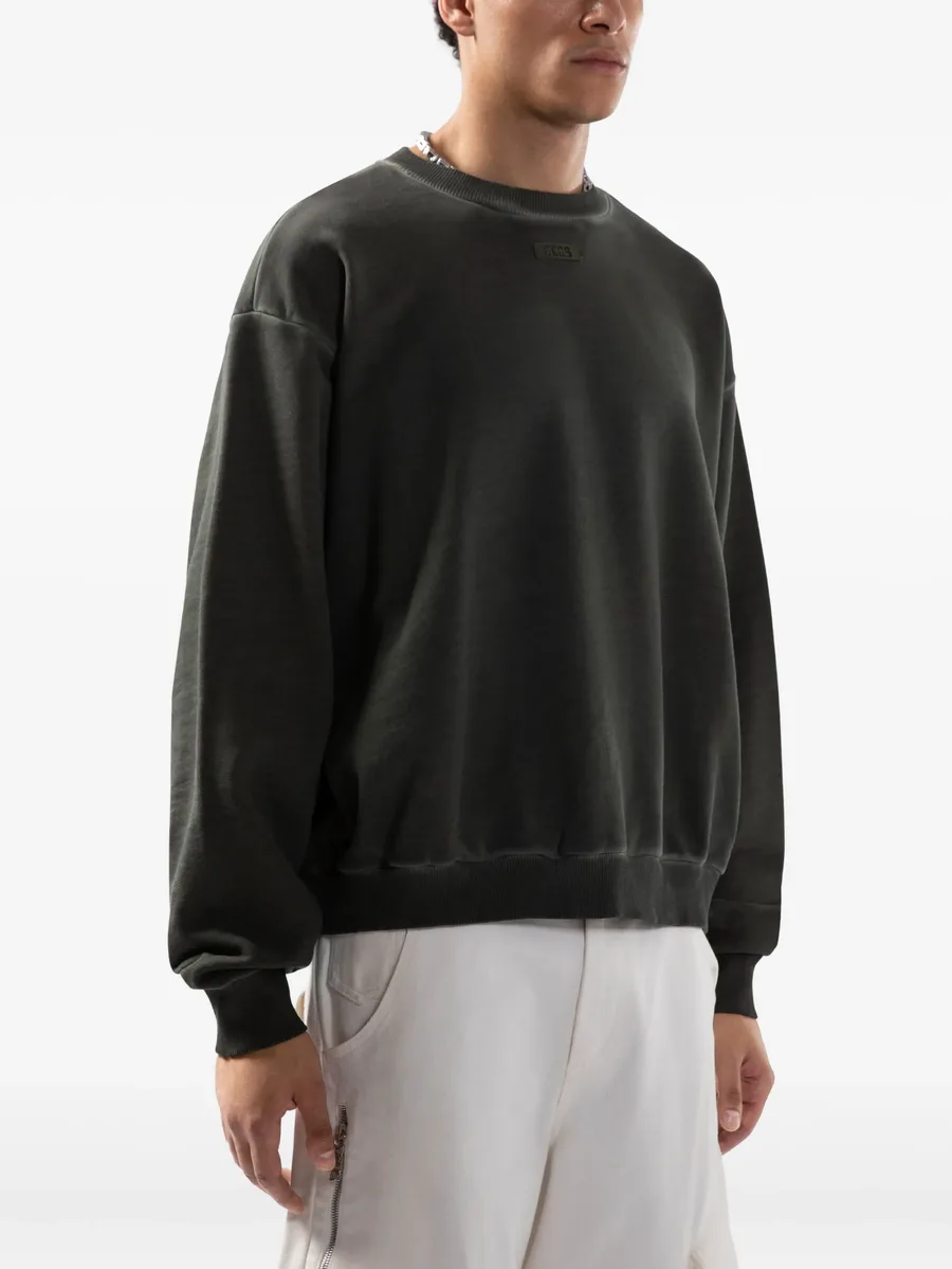 logo-patch crew-neck sweater 8