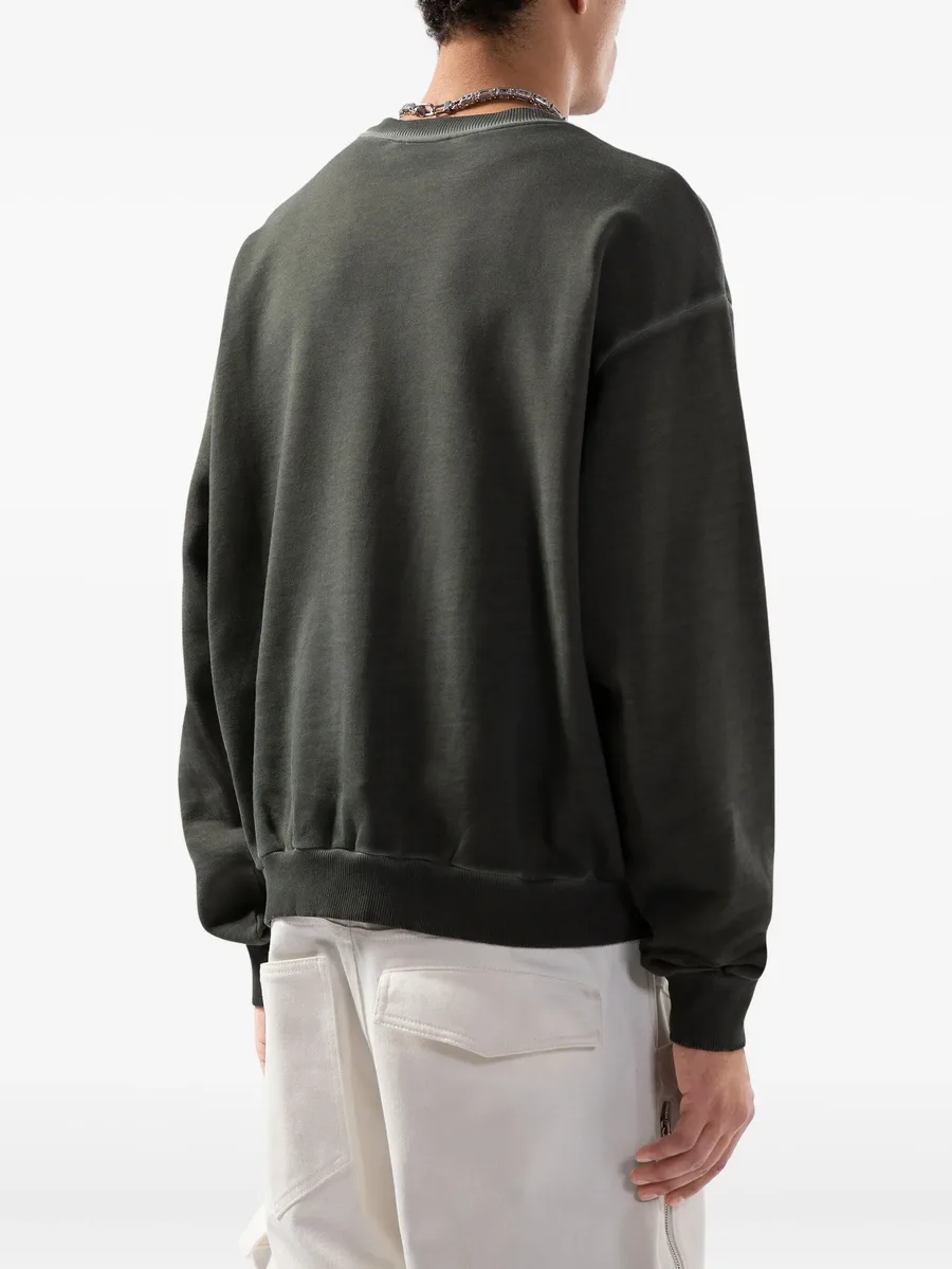 logo-patch crew-neck sweater 9