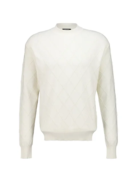 quilted knitted sweater