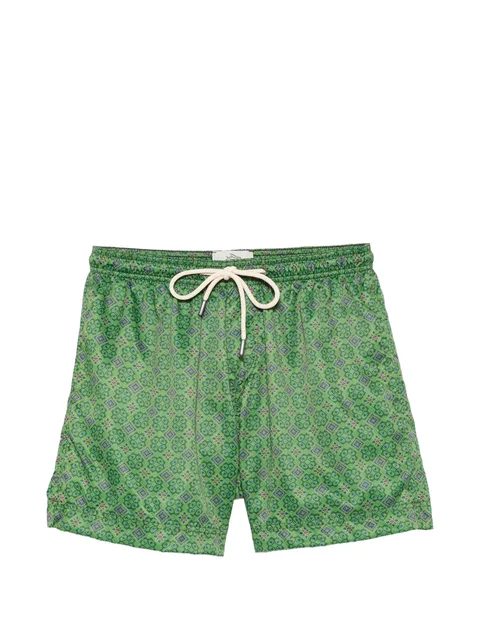 Caprera geometric-print drawstring swim shorts