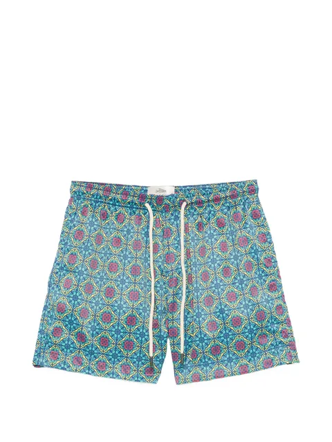Panarea geometric-print drawstring swim shorts