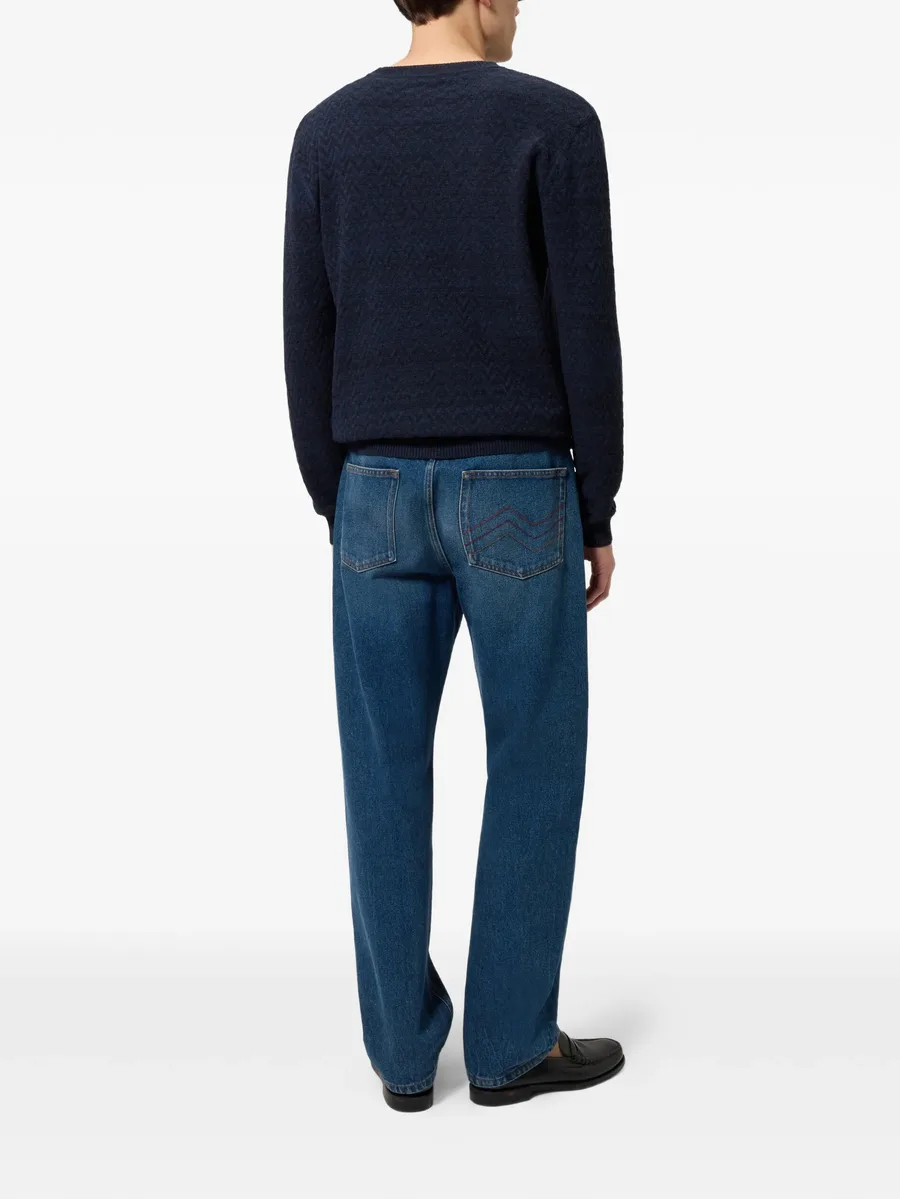 patterned crewneck jumper 5