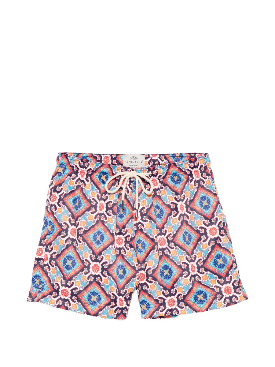 Positano geometric-print swim shorts 2