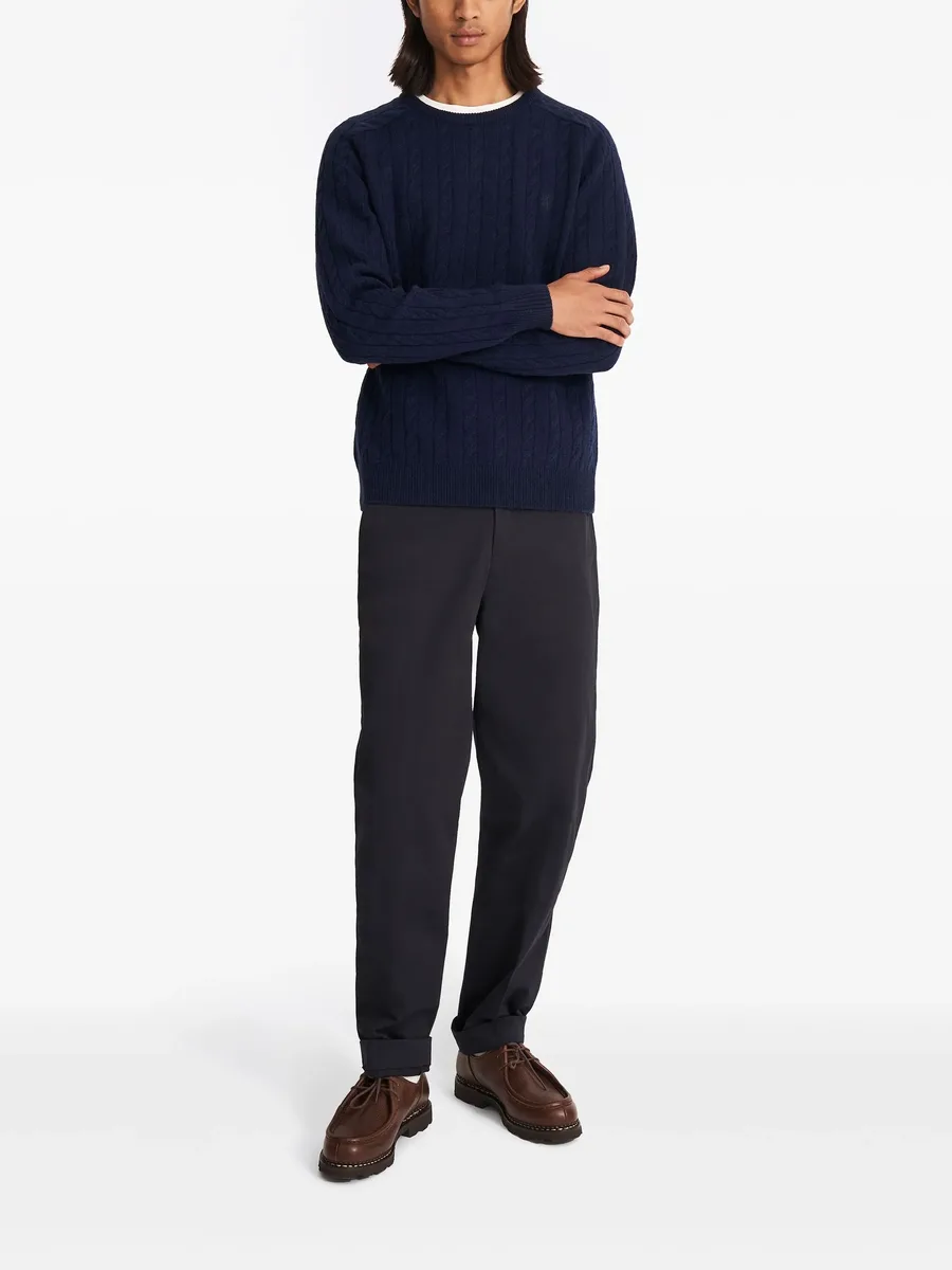 cable-knit lambs wool jumper 4