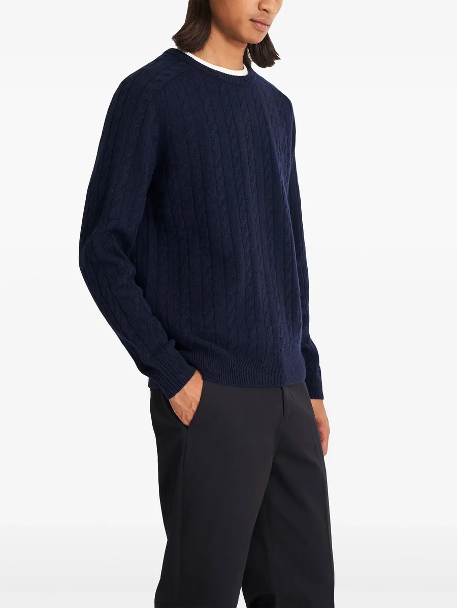 cable-knit lambs wool jumper 6