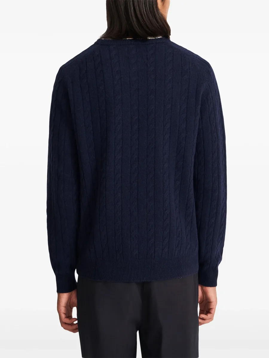 cable-knit lambs wool jumper 7