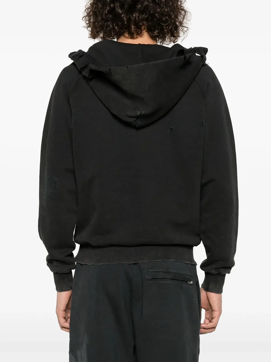 illustration-print distressed hoodie 8