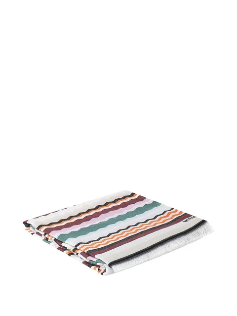 zigzag fringed beach towel