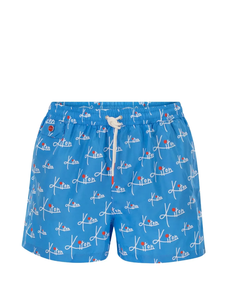 patterned swim shorts 1