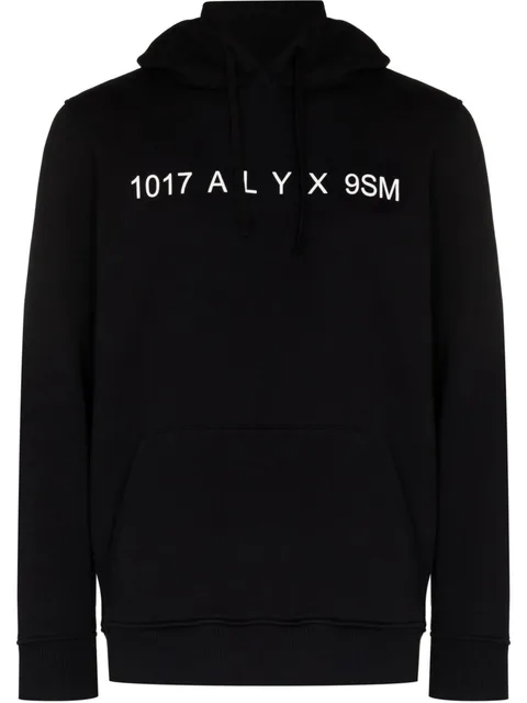 logo-print drawstring hoodie