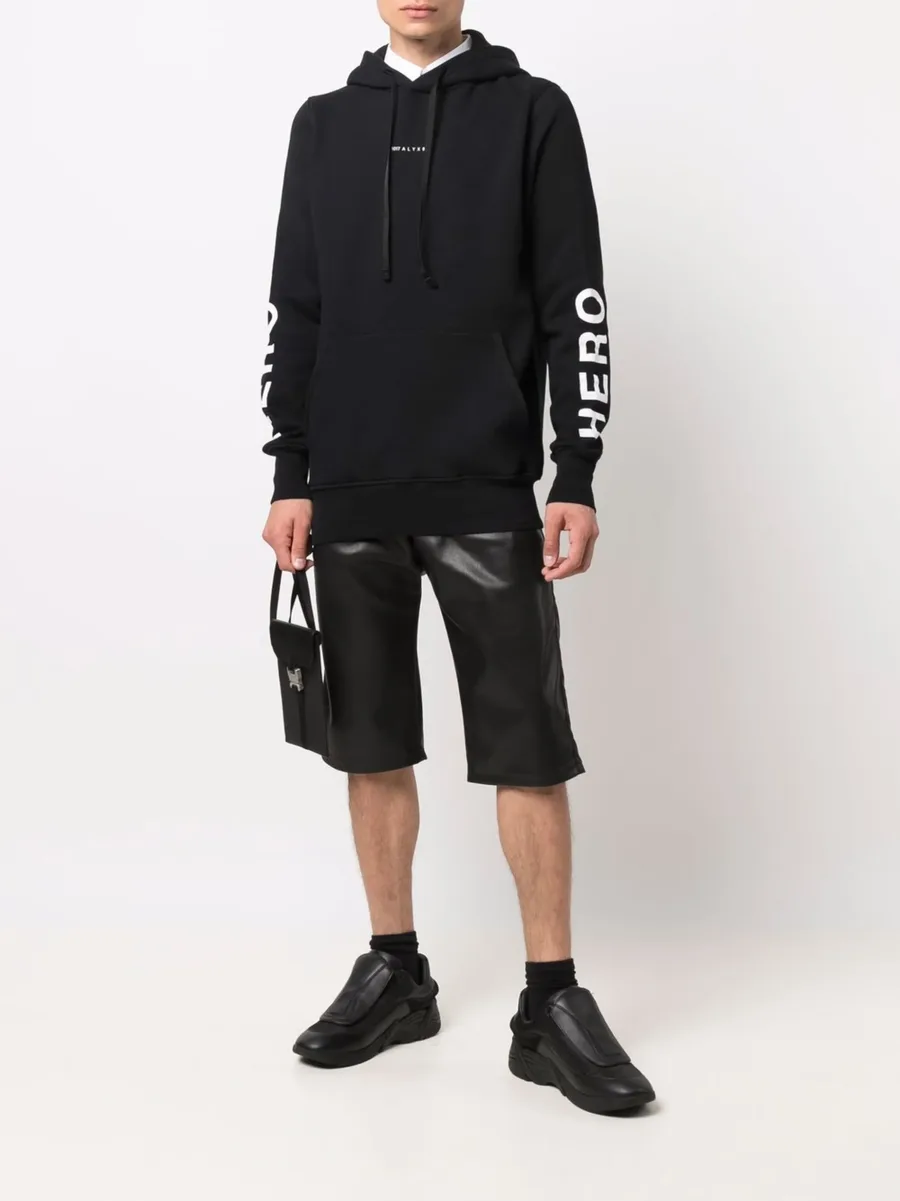 graphic-logo print pullover hoodie 4