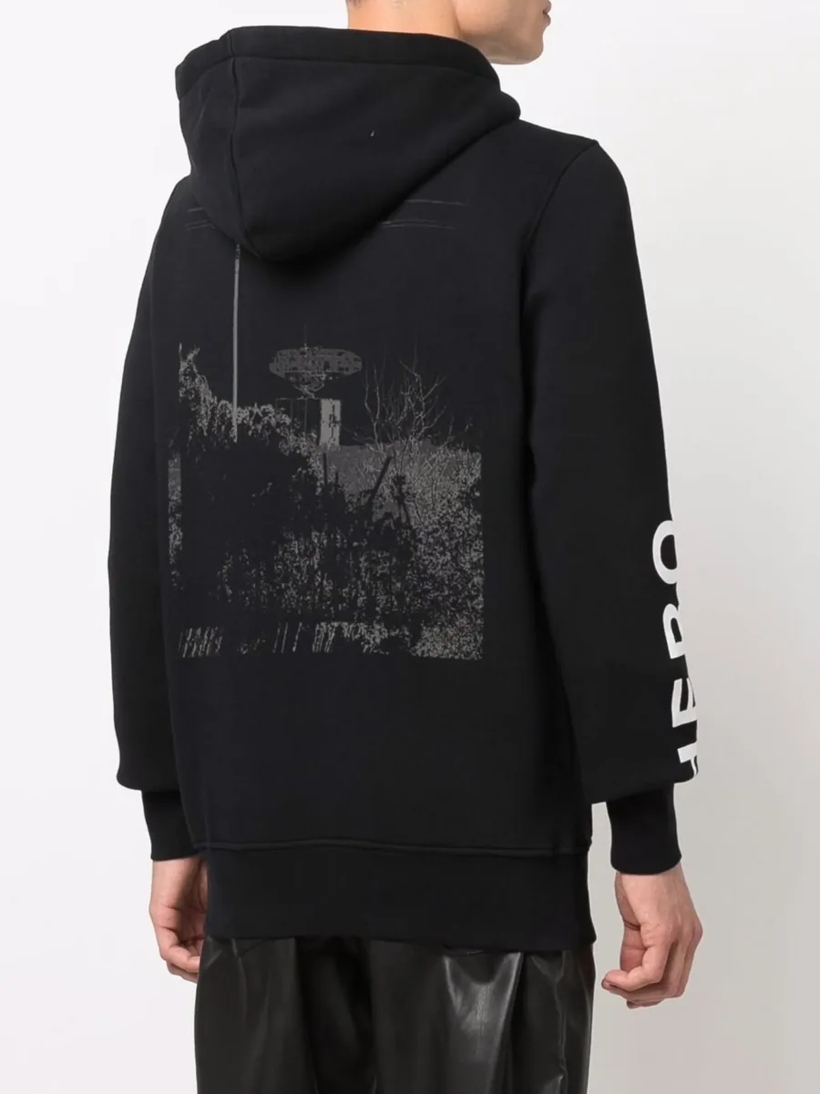 graphic-logo print pullover hoodie 8