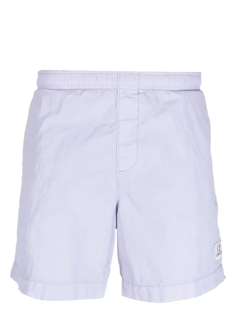 logo-patch elasticated-waist shorts