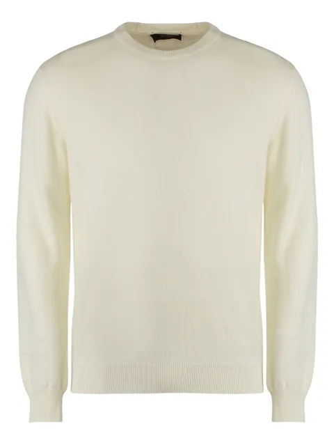 ribbed crew-neck cashmere sweater