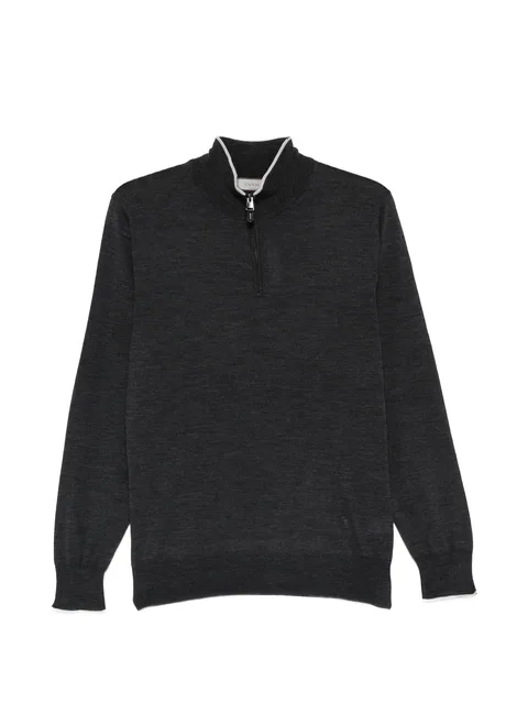 zip-fastening sweater