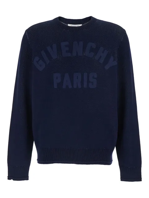 lettering-detail cotton sweater
