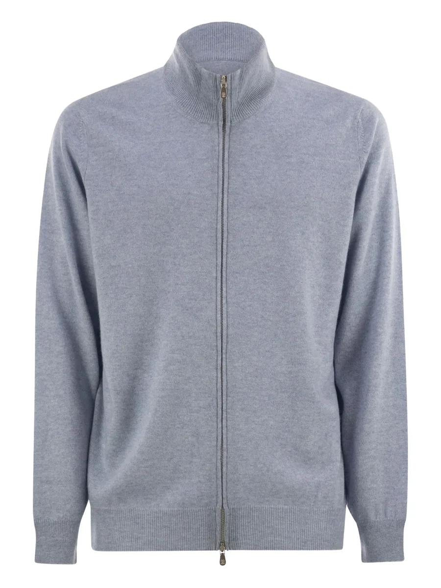zipped cashmere cardigan 2