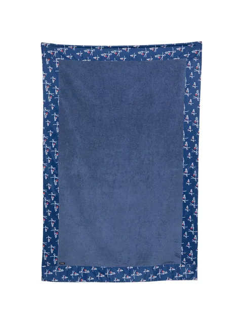 logo print beach towel