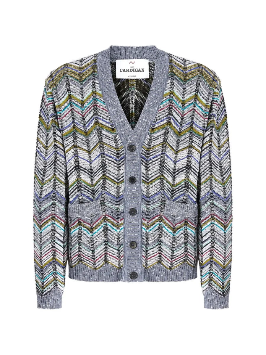 chevron-pattern cardigan 2