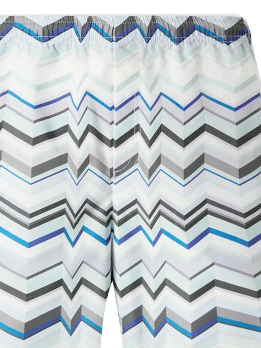 chevron-pattern drawstring shorts 4