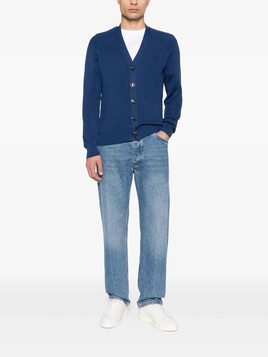 buttoned V-neck sweater 4
