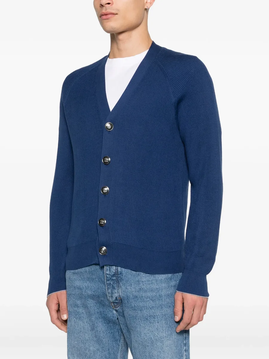 buttoned V-neck sweater 6