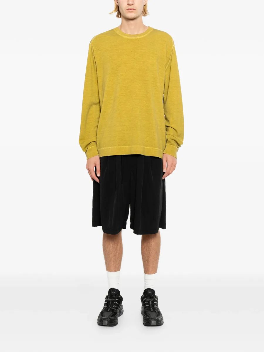 cotton crepe double dyed crewneck sweater 4