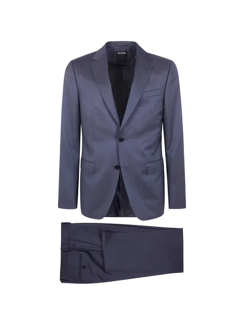 button-fastening suit set (set of two)