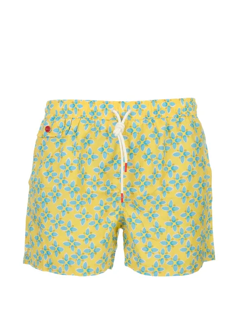 floral-print swim shorts