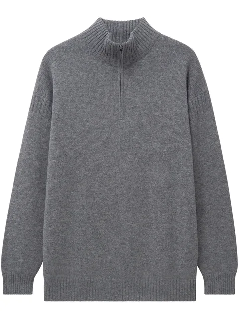 zip cashmere jumper
