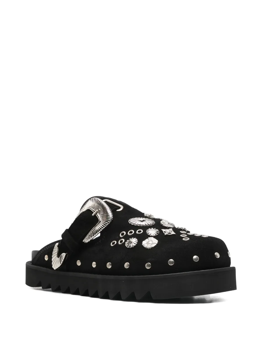 buckle embellished slippers 4
