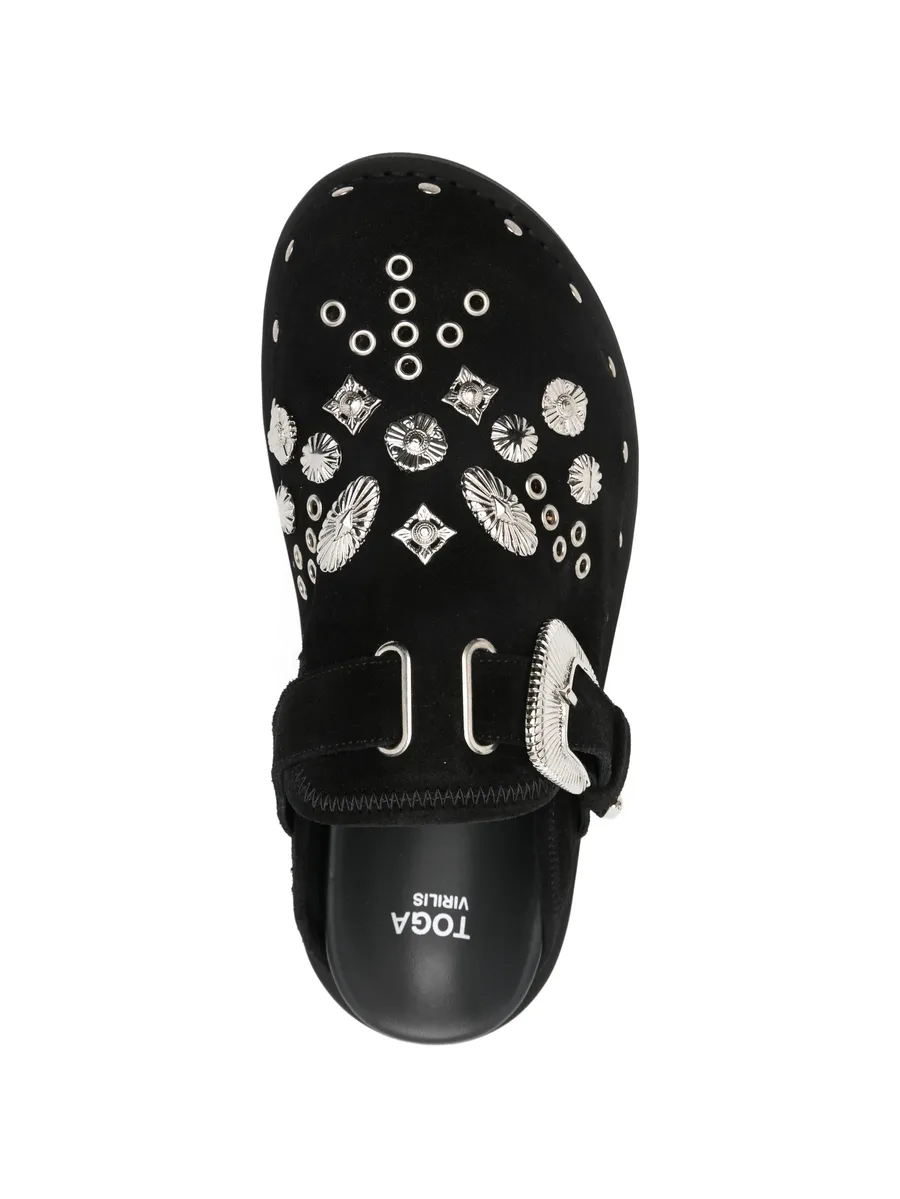buckle embellished slippers 8