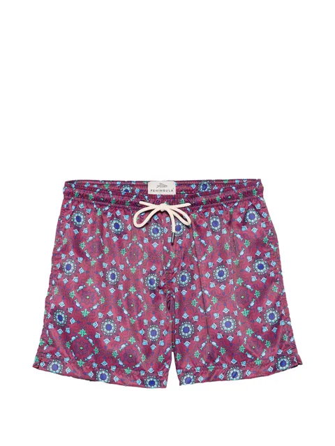 Rapallo patterned drawstring swim shorts