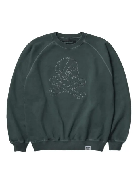 skull-embroidered sweatshirt