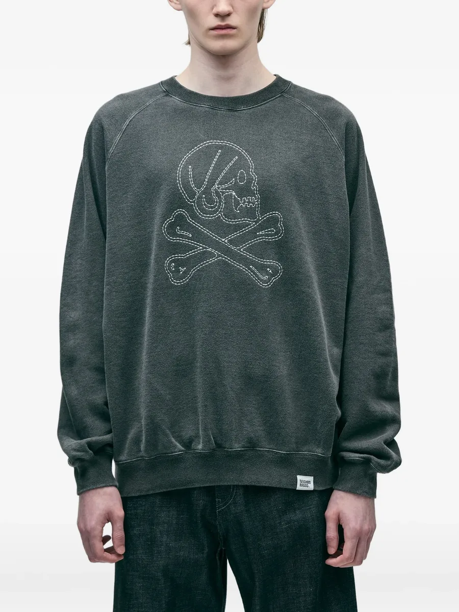 skull-embroidered sweatshirt 7