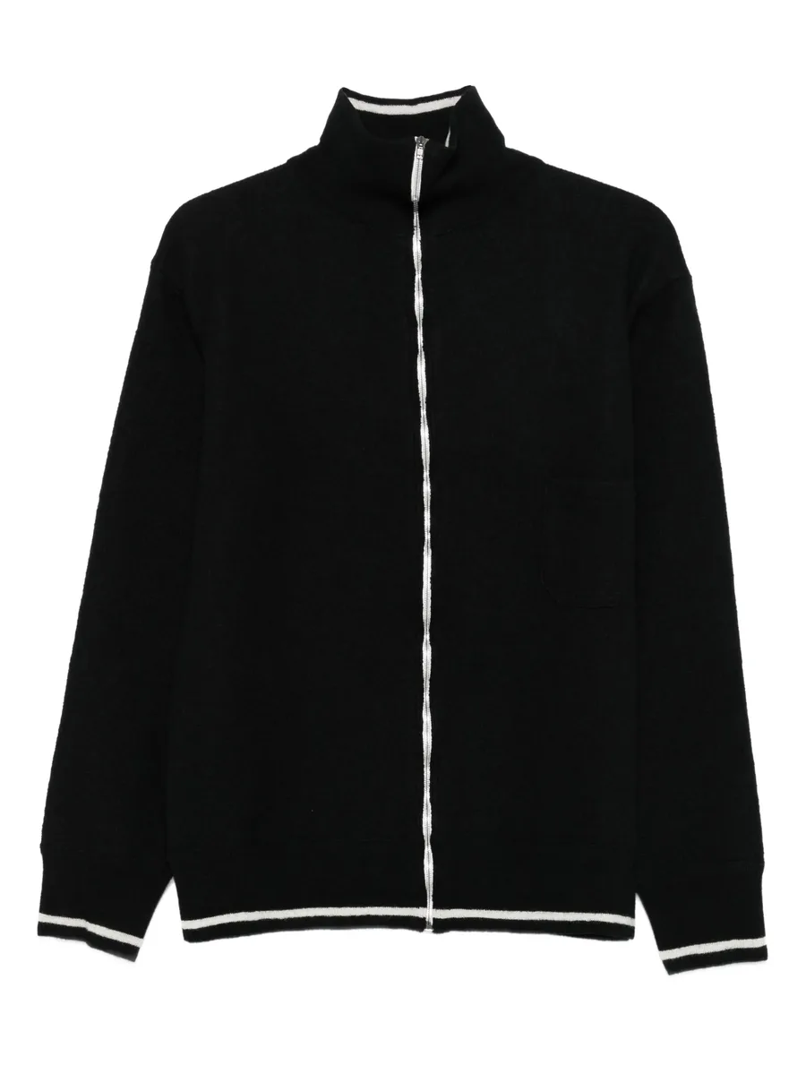 zip-front high-neck cardigan 2